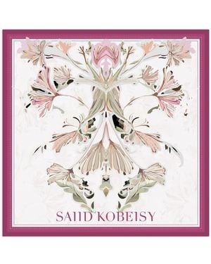 Saiid Kobeisy Large Flower Scarf - Pink