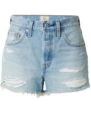 Levi's 501 Original Distressed Frayed-Hem Shorts - Blue