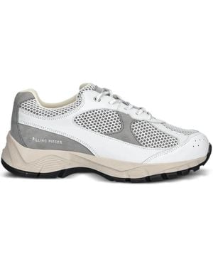 Filling Pieces Oryon Mesh-Panel Leather Trainers - White