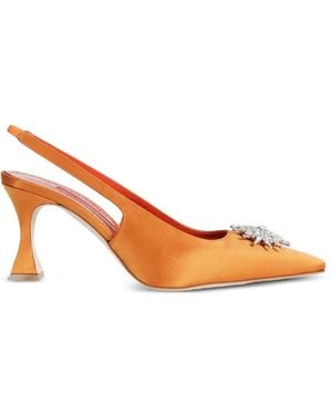 Manolo Blahnik Ronconasli Embellished Slingback Pumps - Pink