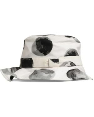 Dolce & Gabbana Polka-Dot Cotton Bucket Hat - White