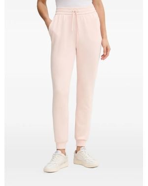 ARMANI EXCHANGE Drawstring-Waist Logo-Embroidered Track Trousers - Pink