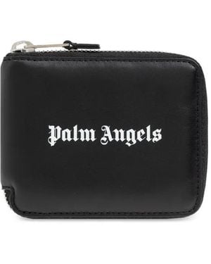 Palm Angels Classic Logo Zip Around - Black