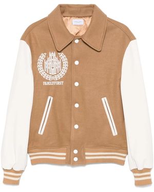FAMILY FIRST Varsity College ジャケット - ナチュラル