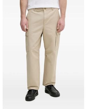 Benetton Multi-Pocket Cargo Trousers - Natural