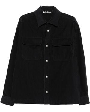 Palm Angels Corduroy Button-Fastening Overshirt - Black