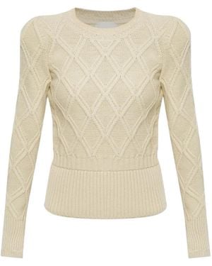 Isabel Marant Jersey Holly De Punto Diamante - Blanco