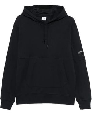 C.P. Company Lens-Detail Drawstring Hoodie - Black