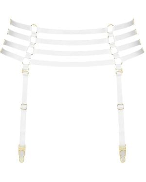 Maison Close Multi-Strap Suspender Belt - White
