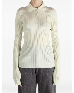 Calvin Klein Ribbed Polo Shirt - White