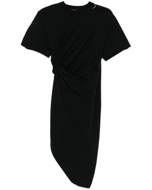 Mugler Piercing-Detail Midi Dress - Black