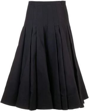 Valentino Garavani Pleated Panelled Skirt - Black