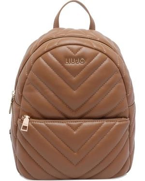 Liu Jo Quilted chevron backpack - Braun