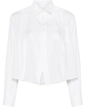 Sacai Hemd Aus Popeline - Weiß