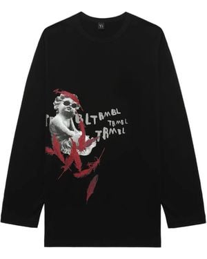 Y's Yohji Yamamoto T-Shirt Con Stampa - Nero