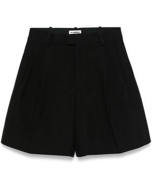 Jil Sander Double Cotton Shorts - Black