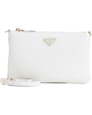 Prada Pochette À Logo Triangle - Blanc