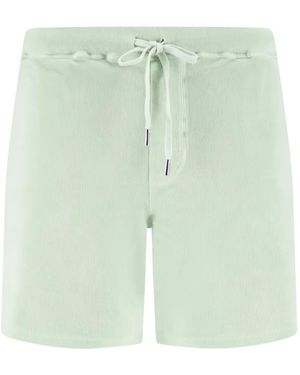 Fedeli Terry-Cloth Drawstring Shorts - Green