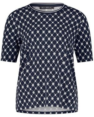 Betty Barclay Geometric-Print T-Shirt - Blue