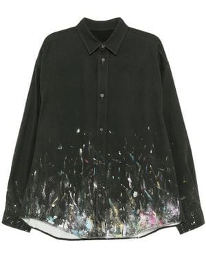 CROQUIS Printed Denim Shirt - Green