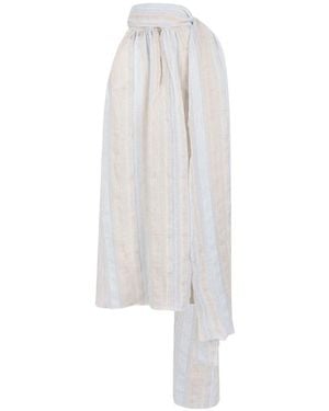 CAYET Nia Scarf Top - White