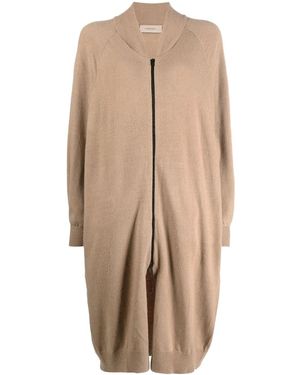 Fear Of God Logo Patch Zip-Up Cardi-Coat - Natural