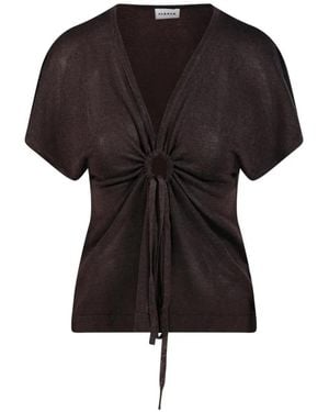P.A.R.O.S.H. Tie-Waist Top - Black