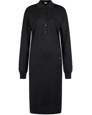 Tod's Polo-Neck Buttoned Midi Dress - Black