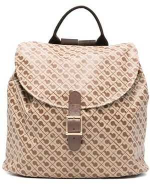 Gherardini Patterned Buckle Tote Bag - Natural