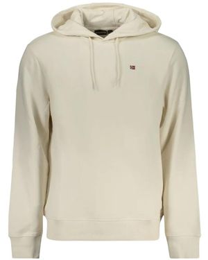 Napapijri Logo-Patch Hoodie - Natural