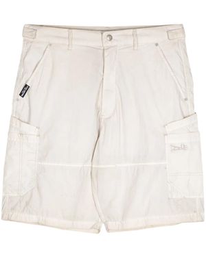 Izzue Shorts Cargo Con Ricamo Logo - Neutro