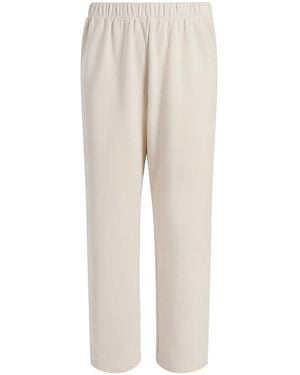Another Tomorrow Mid-Rise Cropped Track Trousers - Natural