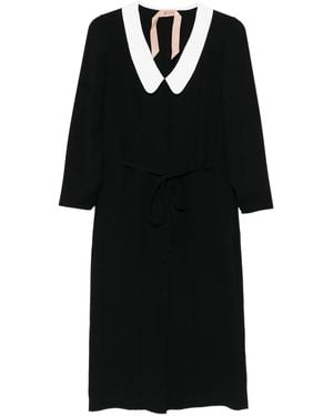 N°21 Vestido Con Cuello Peter Pan - Negro