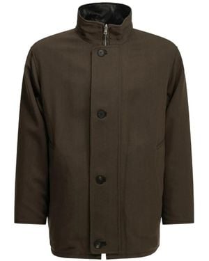 AURALEE Reversible High-Neck Jacket - Brown