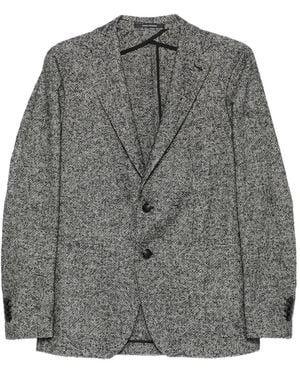 Tagliatore Textured Two-Button Blazer - Grey