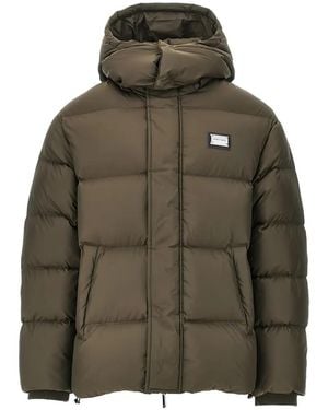 Emporio Armani Logo-Plaque Padded Jacket - Green