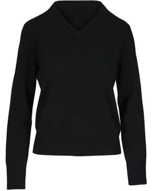 Vince V-Neck Long-Sleeve Sweater - Black