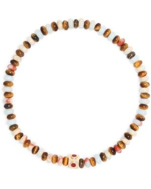 Luis Morais Pulsera En Oro Amarillo De 14 Kt Con Gemas - Metálico