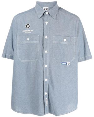 Aape By A Bathing Ape ショートスリーブ シャツ - ブルー