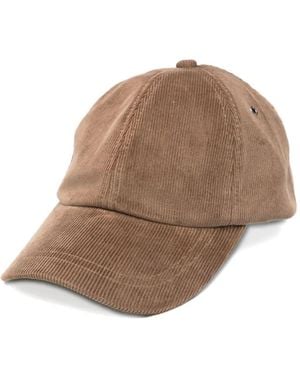 Paul Smith Casquette En Velours Côtelé - Marron