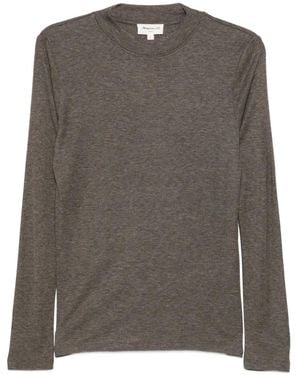 MAISON 123 Flynn Long-Sleeve High-Neck T-Shirt - Grey