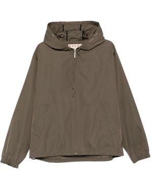 Marni Hooded Zip-Up Jacket - Green