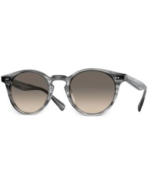 Oliver Peoples Acetate Round Sunglasses - Grey