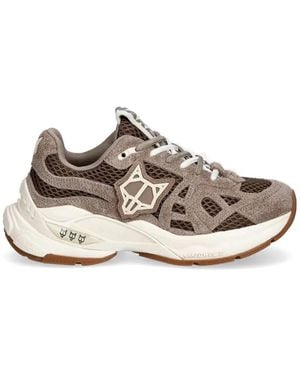 Naked Wolfe Smash Mesh-Panelled Trainers - White