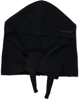ハット GANNI ALPACA BALACLAVA GANNI Women's Soft Wool Balaclava in Almond Milk GANNI