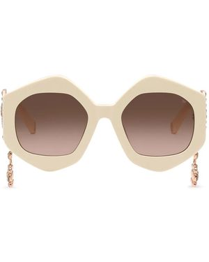 Philipp Plein Round-Frame Sunglasses - Multicolour