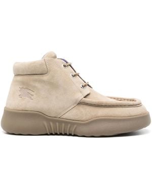 Burberry Log High Boots - Natural