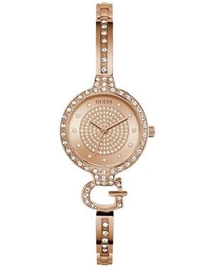 Guess Crystal-Embellished 28Mm Watch - White