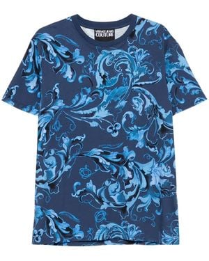 Versace Jeans Couture Baroque-print T-shirt - ブルー