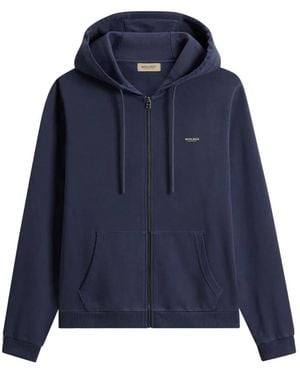 Woolrich Logo-Print Zip-Up Hoodie - Blue